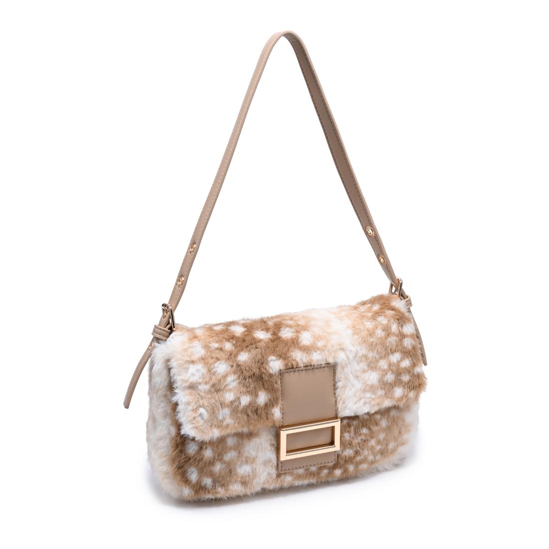 Urban Expressions Beverly - Faux Fur Crossbody 840504212437 View 6 | Fawn Natural