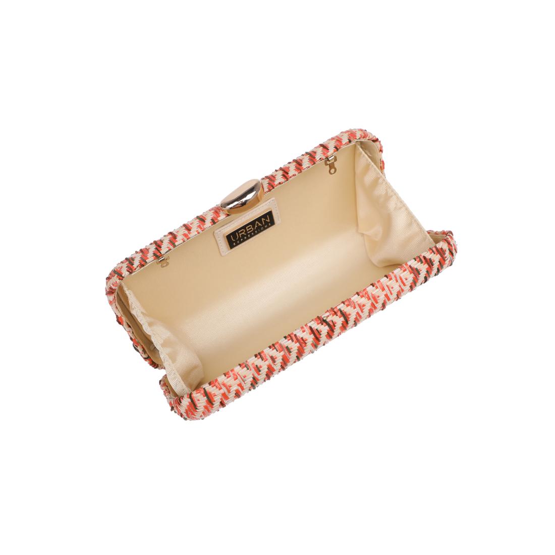 Woman wearing Orange Multi Urban Expressions Valentina Evening Bag 840504206511 View 9 | Orange Multi