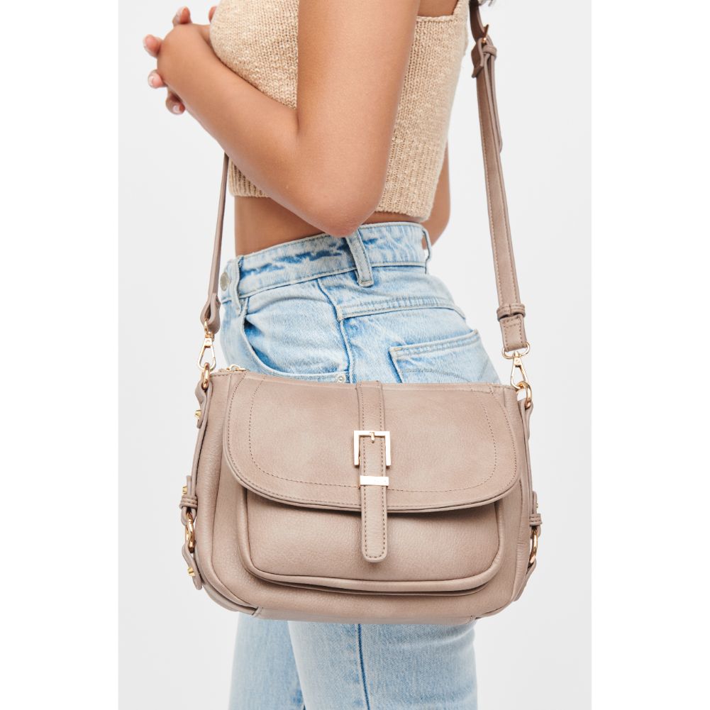 Woman wearing Natural Urban Expressions Lizzie Crossbody 840611184641 View 2 | Natural