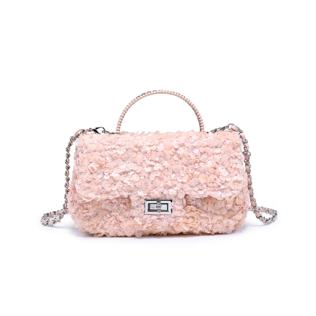 Woman wearing Pink Urban Expressions Ella Evening Bag 840504204357 View 5 | Pink