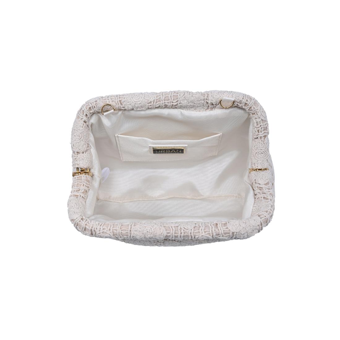 Woman wearing Ivory Urban Expressions Ophelia Clutch 840504204487 View 9 | Ivory