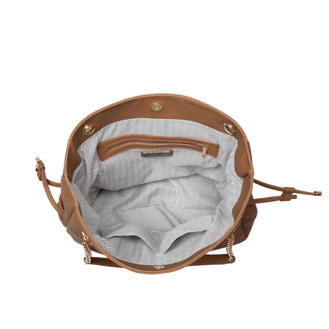 Woman wearing Cognac Urban Expressions Kinsley Tote 840504206405 View 9 | Cognac