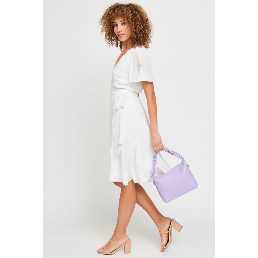 Woman wearing Lilac Urban Expressions Maddie Crossbody 840611179333 View 3 | Lilac