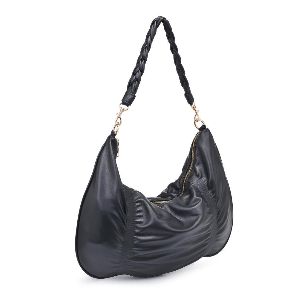 Woman wearing Black Urban Expressions Amber Hobo 840611130433 View 6 | Black
