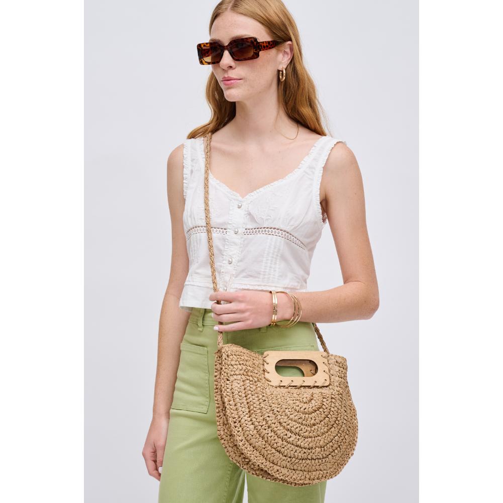 Woman wearing Natural Urban Expressions Greta Tote 840611122858 View 2 | Natural