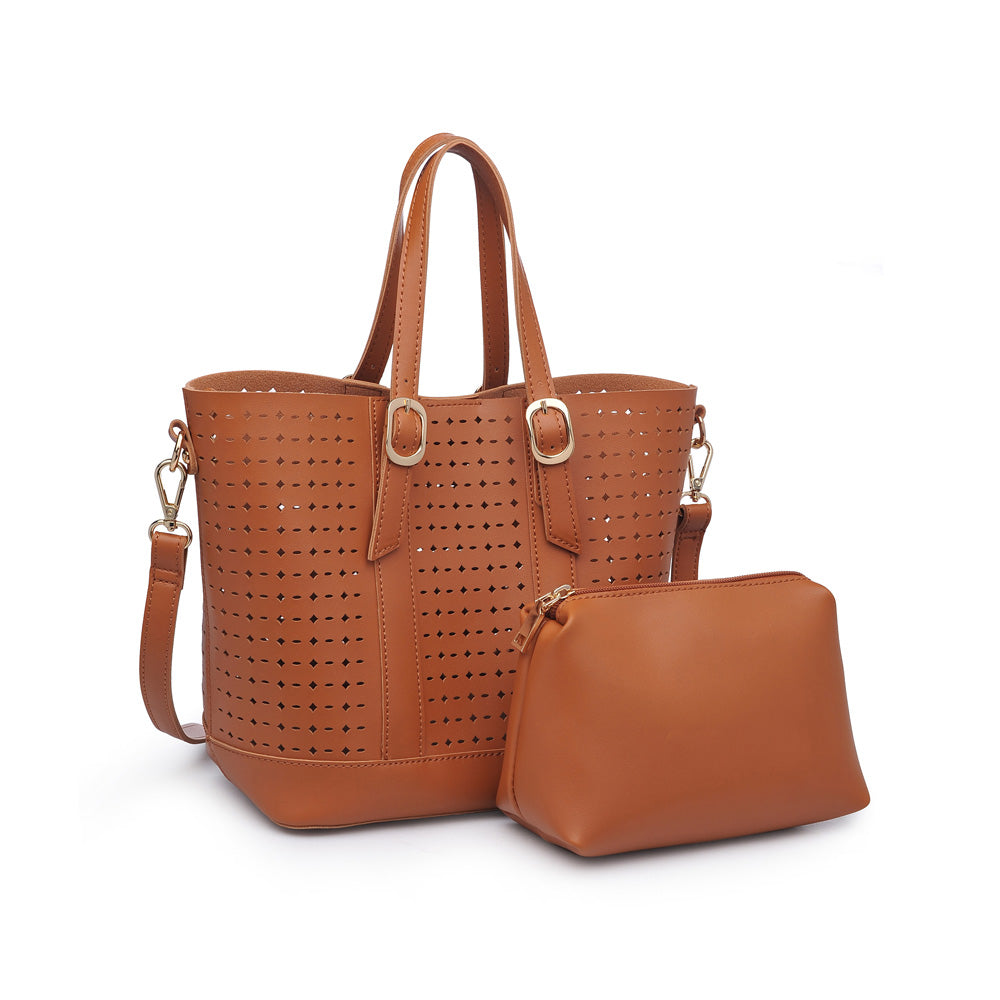 Woman wearing Tan Urban Expressions Magnolia Tote NA-840611158833 View 2 | Tan