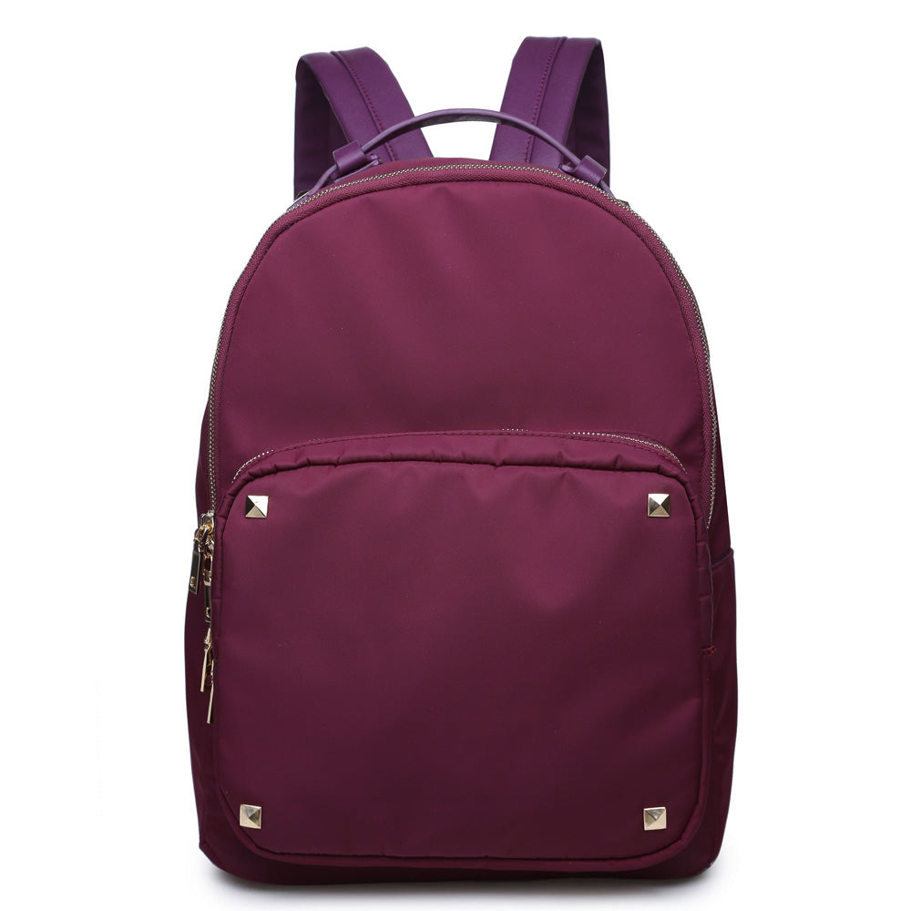 Product Image of Urban Expressions Spike Backpack 840611138088 View 1 | Burgundy