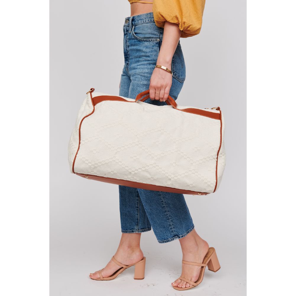 Woman wearing Ivory Tan Urban Expressions Winslow Weekender 818209018968 View 4 | Ivory Tan