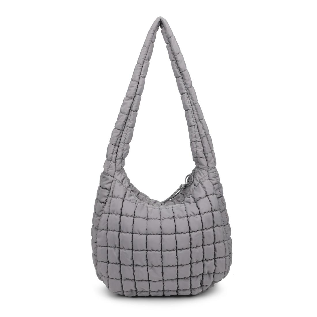 Product Image of Urban Expressions Tamsin - Quilted Puffer Hobo 840611114648 View 3 | Grey