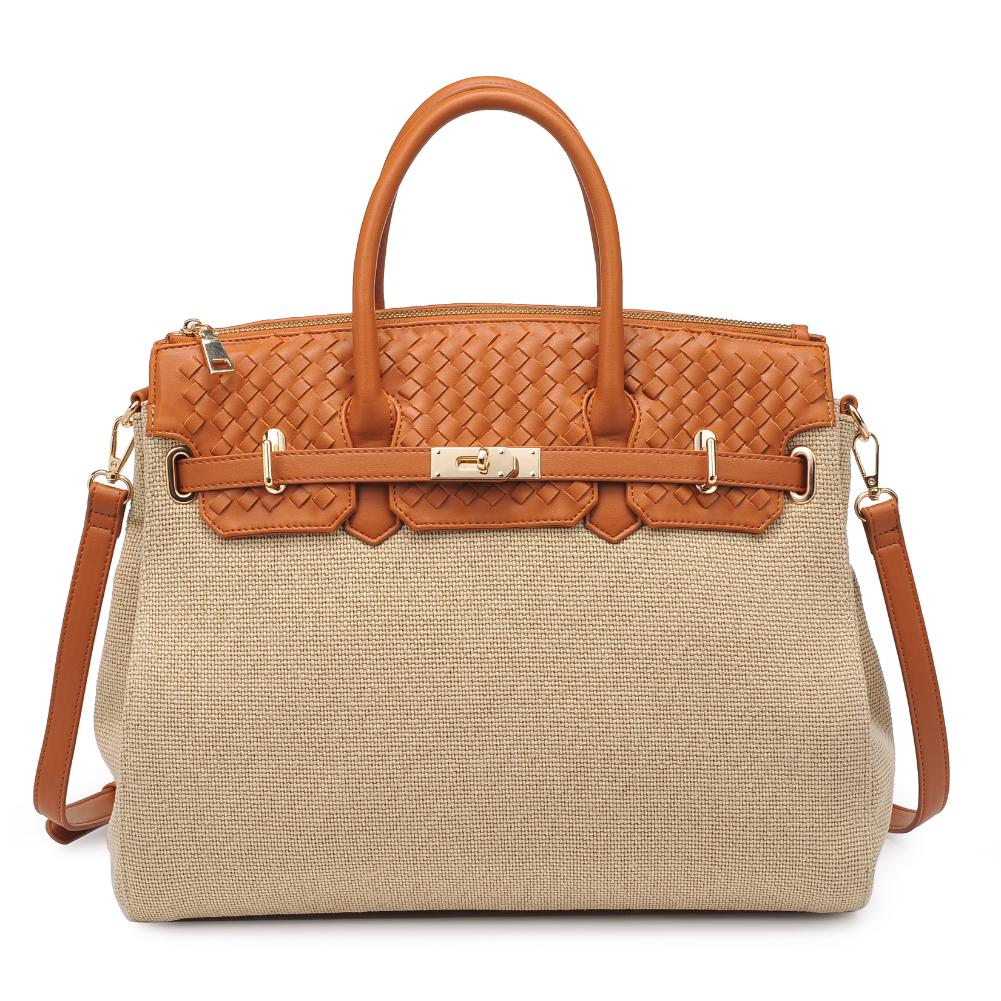 Product Image of Urban Expressions Bertha Satchel 840611193711 View 5 | Natural Tan
