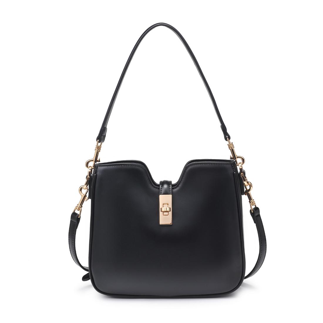 Woman wearing Black Urban Expressions Melissa Tote 840611199157 View 5 | Black