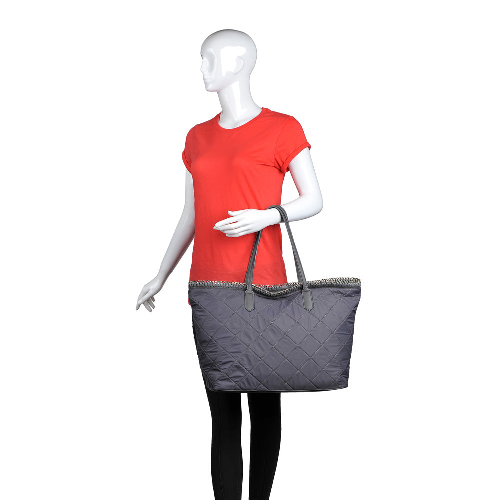 Woman wearing Charcoal Urban Expressions Rush Tote 840611156563 View 1 | Charcoal