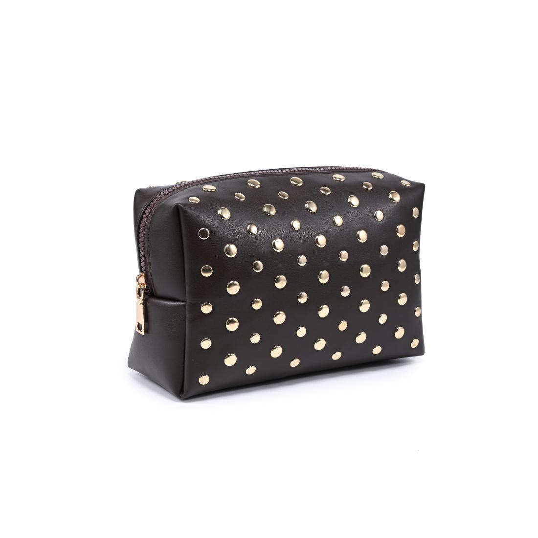 Urban Essentials Stud Collective Cosmetic & Travel Organizer Pouch 840504210495 View 6 | Espresso