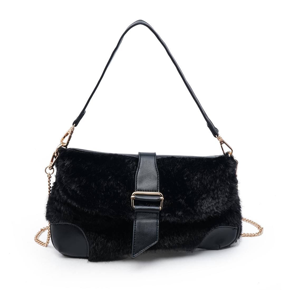 Urban Expressions Hollee - Fur Shoulder Bag 840504210631 View 1 | Black