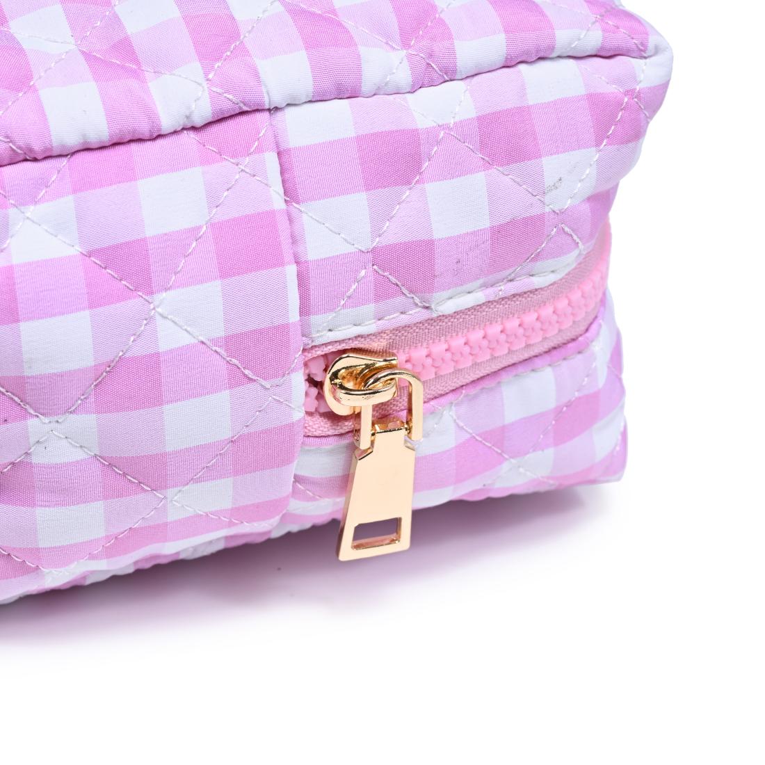 Urban Essentials Check Mate Cosmetic & Travel Organizer Pouch 840504209833 View 8 | Soft Pink