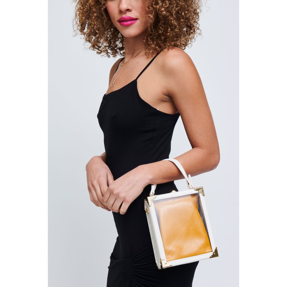 Woman wearing White Urban Expressions Maree Crossbody 840611158512 View 3 | White
