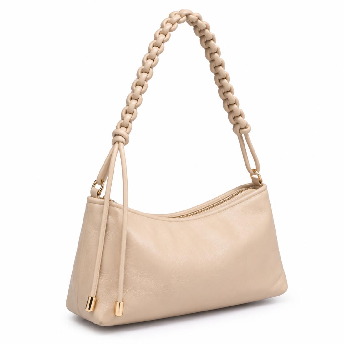 Urban Expressions Braided Luxe Shoulder Bag 840504216398 View 1 | Oatmilk