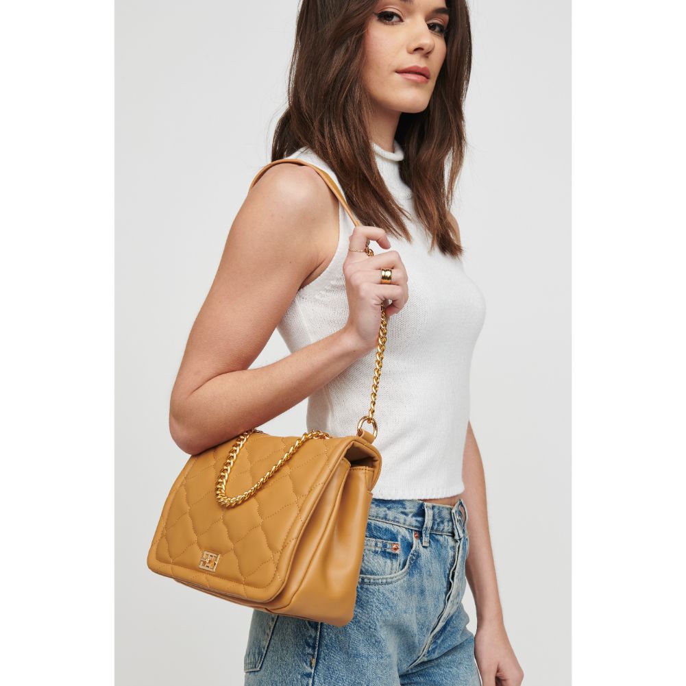 Woman wearing Camel Urban Expressions Hermine Crossbody 818209015400 View 2 | Camel