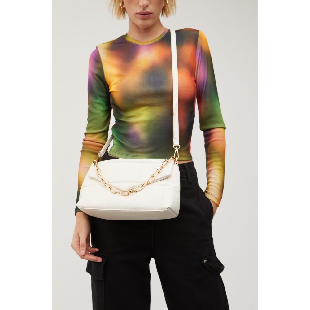 Woman wearing Ivory Urban Expressions Claudine Crossbody 840611113702 View 1 | Ivory