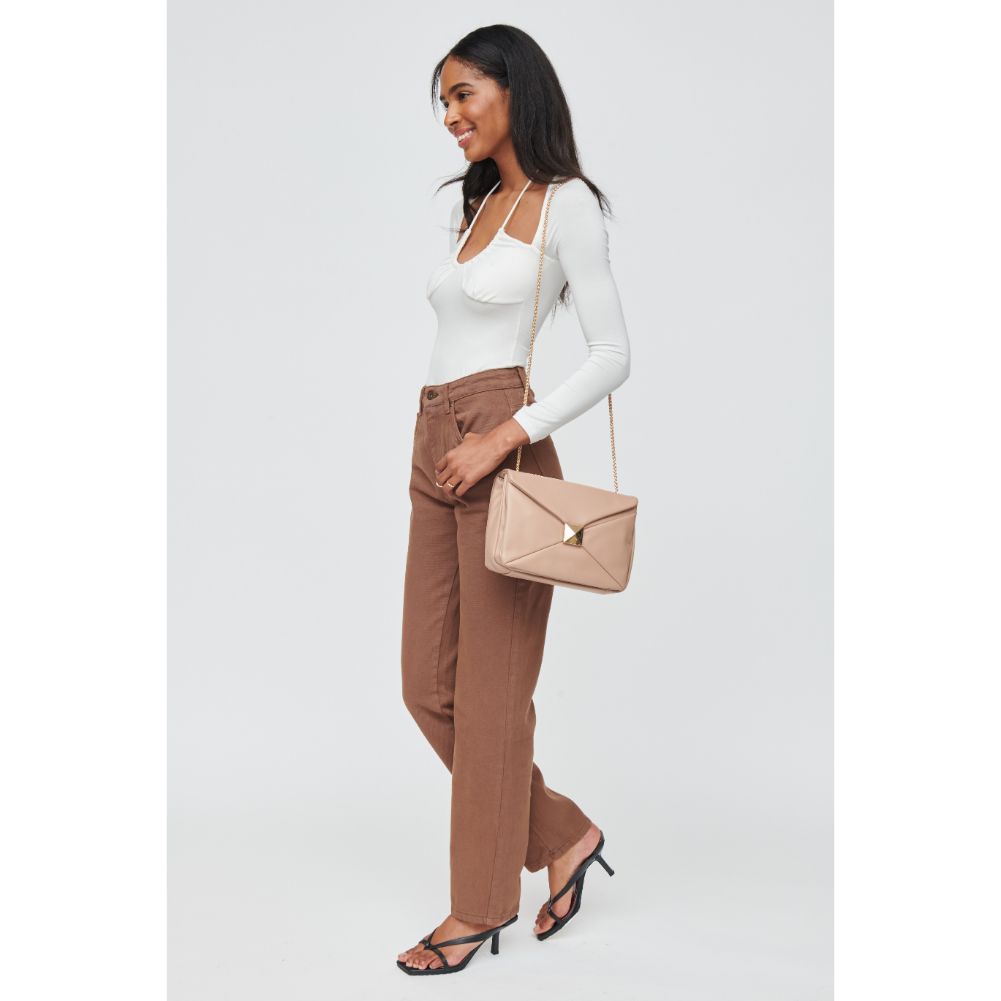 Woman wearing Natural Urban Expressions Ribbon Crossbody 840611102829 View 3 | Natural