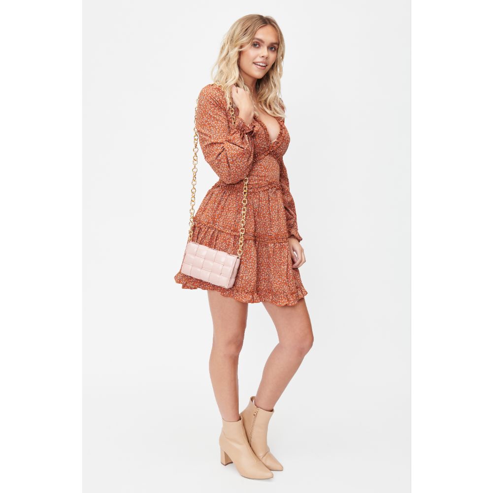 Woman wearing French Rose Urban Expressions Holden Crossbody 840611101297 View 3 | French Rose