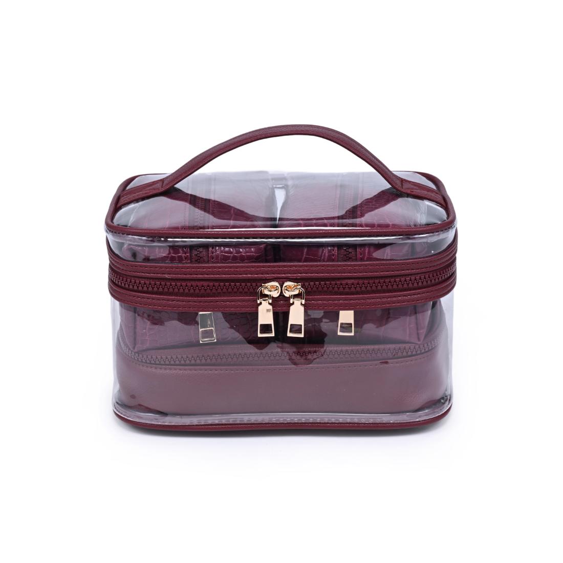 Urban Essentials Croc Chic - 4 Piece Train Case Set 840504215711 View 5 | Red