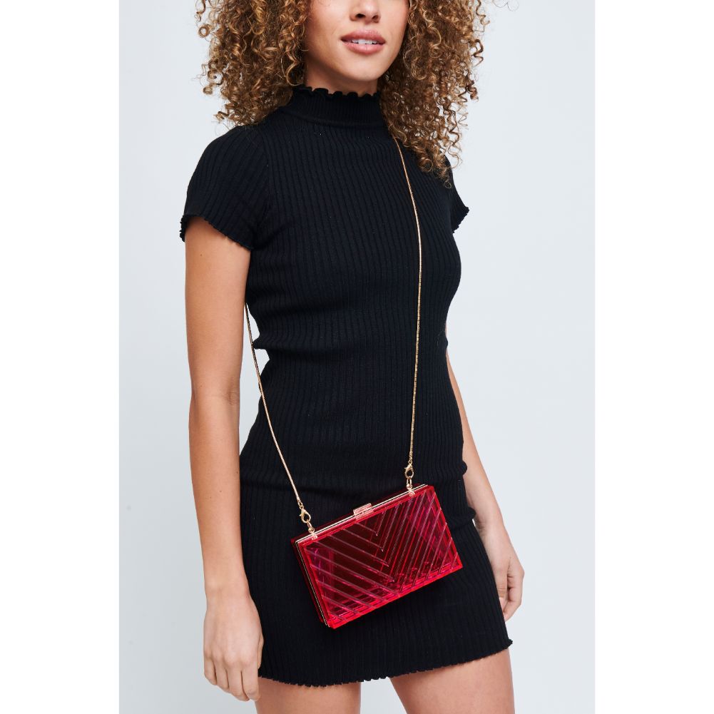 Woman wearing Pink Urban Expressions Iggy Evening Bag 840611177513 View 1 | Pink