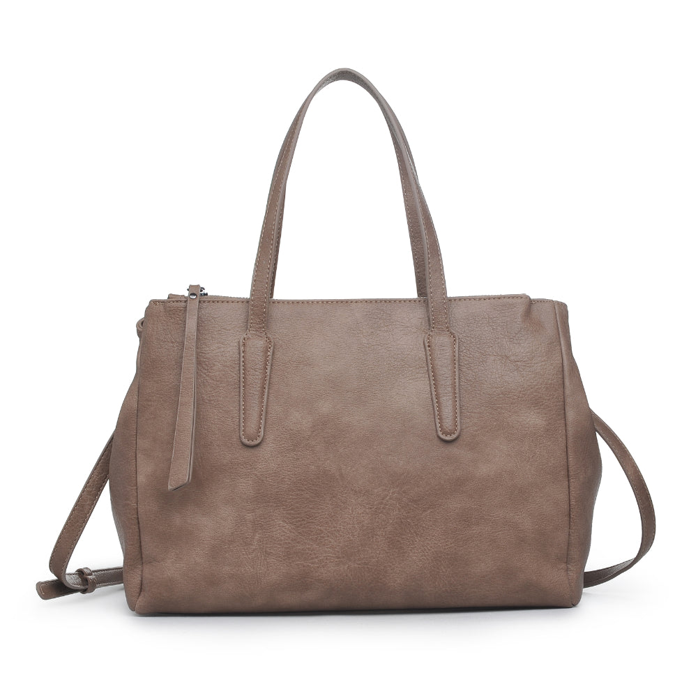 Woman wearing Mushroom Urban Expressions Nora Satchel 840611178343 View 5 | Mushroom