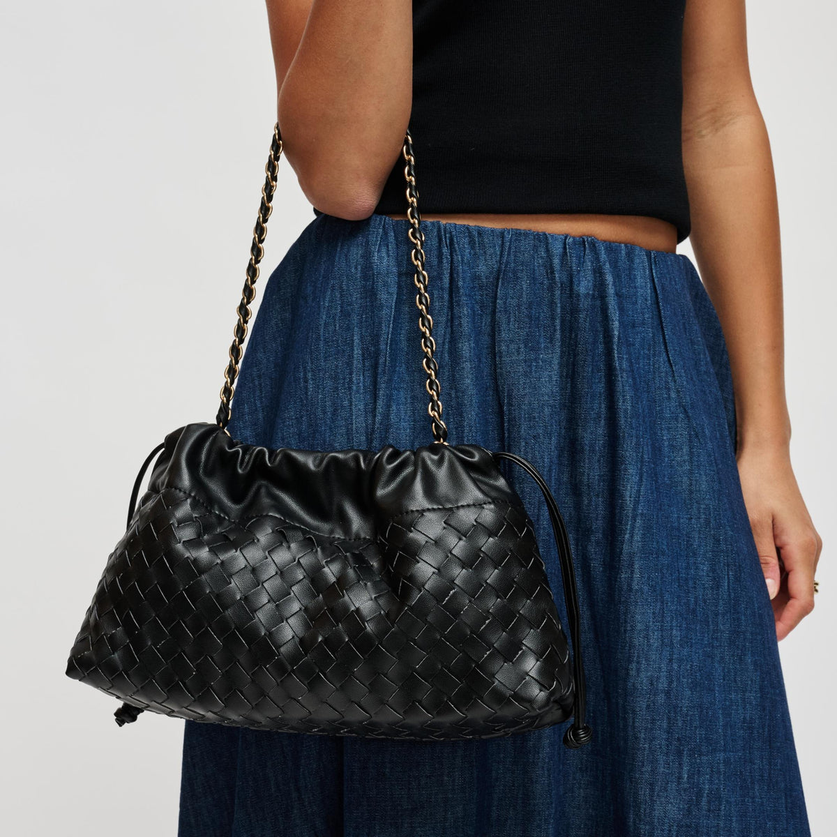 Woman wearing Black Urban Expressions Sawyer Shoulder Bag 840504213595 View 1 | Black