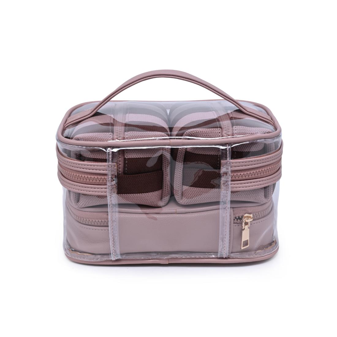 Urban Essentials Essential Stripes - 4 Piece Train Case Set 840504215674 View 7 | Pink Brown