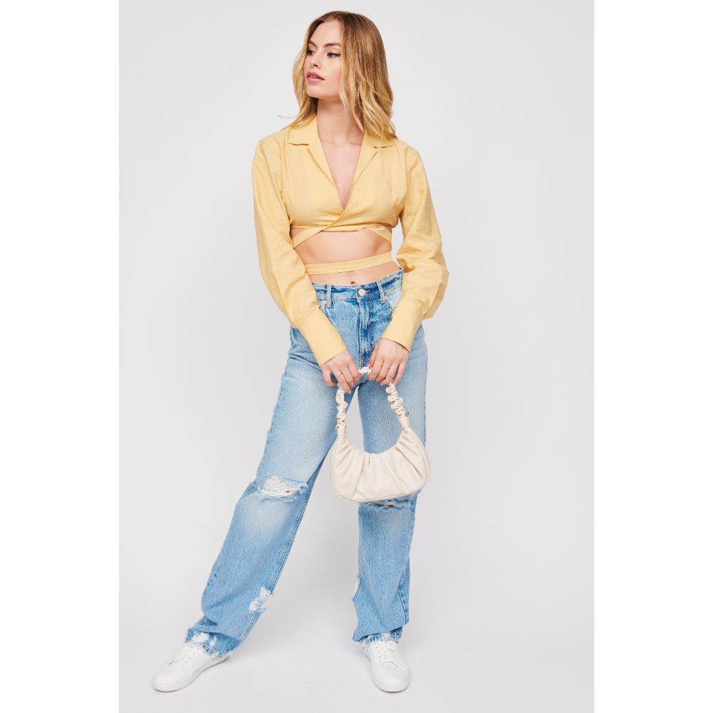 Woman wearing Oatmilk Urban Expressions Oliveta Shoulder Bag 840611176523 View 3 | Oatmilk
