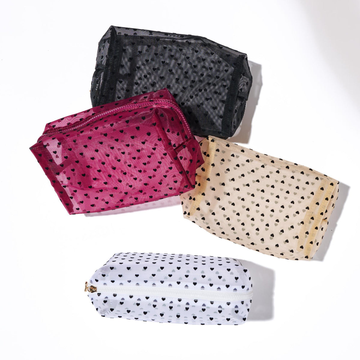 Woman wearing Black Urban Essentials See Through You Cosmetic & Travel Organizer Pouch 840611197078 View 2 | Black