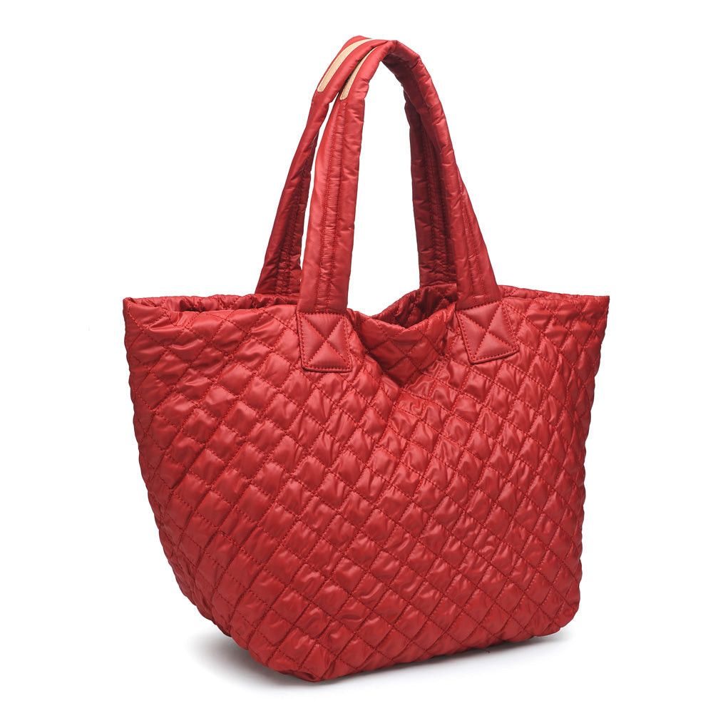 Woman wearing Red Urban Expressions Breakaway Tote 840611148964 View 6 | Red