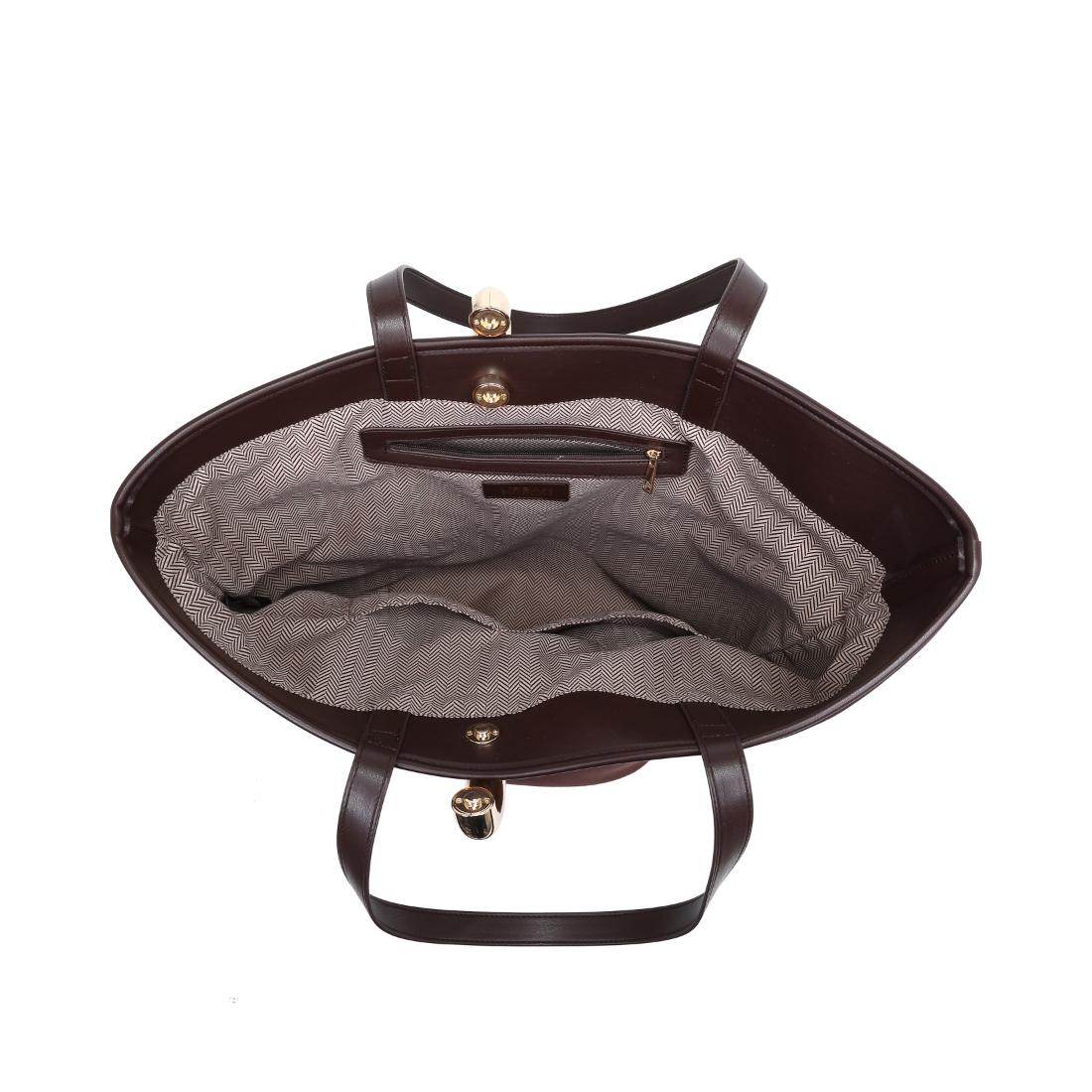 Urban Expressions Raelynn - Faux Suede Tote 840504216015 View 4 | Chocolate