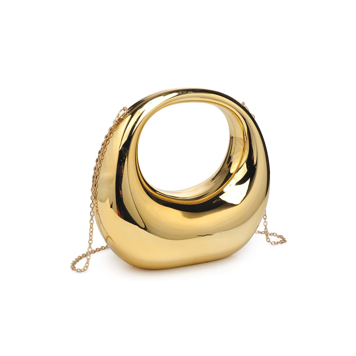 Woman wearing Gold Urban Expressions Bess Evening Bag 840611115904 View 6 | Gold