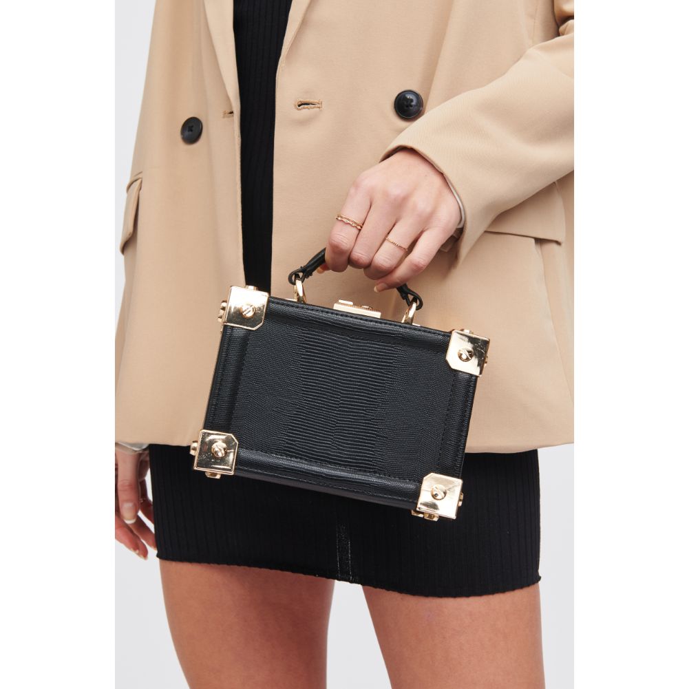 Product Image of Urban Expressions Zvezda Crossbody 818209013444 View 5 | Black Lizard