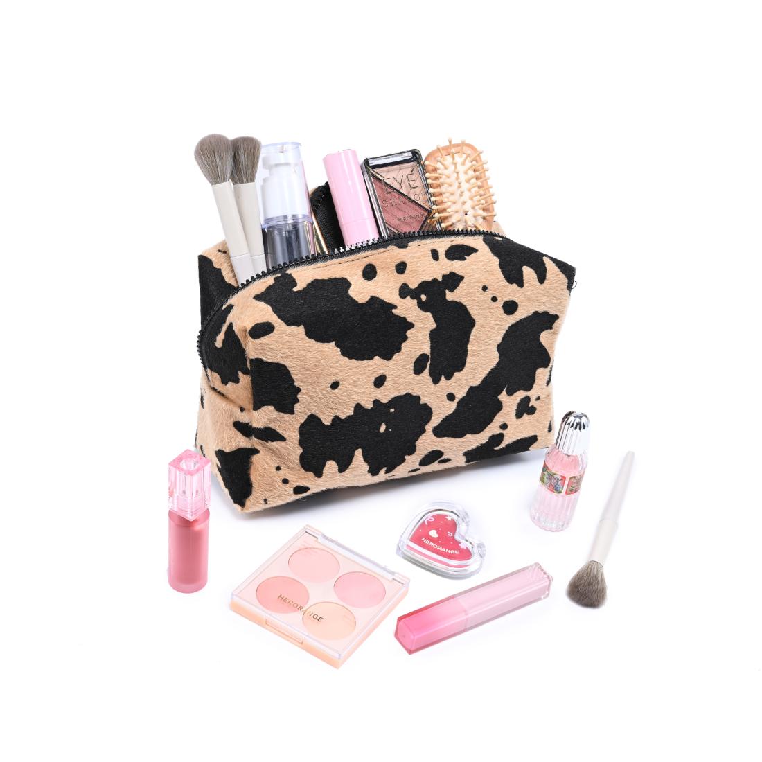 Woman wearing Natural Urban Essentials Saddle Up Cosmetic & Travel Organizer Pouch 840504209871 View 1 | Natural