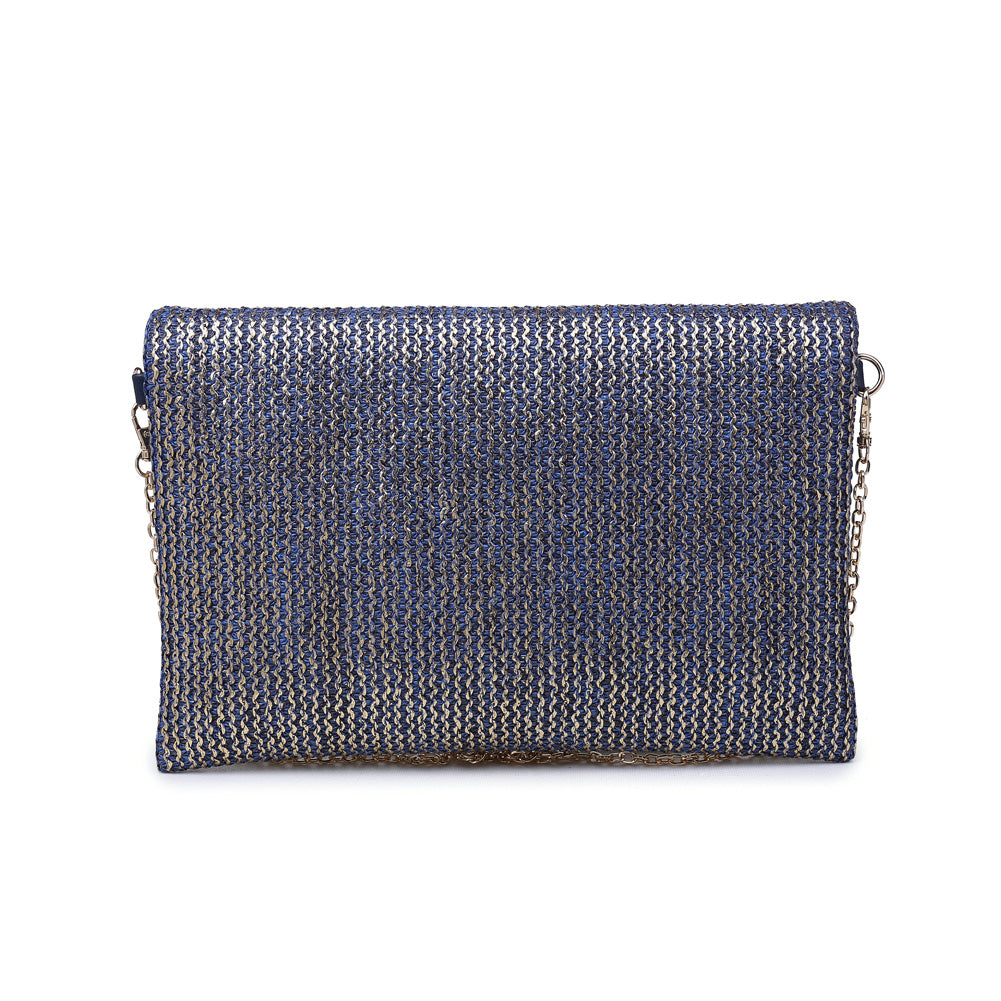 Product Image of Urban Expressions Maui Metallic Clutch NA-840611145215 View 3 | Blue