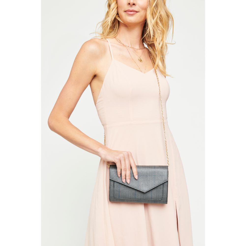 Woman wearing Grey Urban Expressions Xavier Clutch NA-840611156624 View 2 | Grey