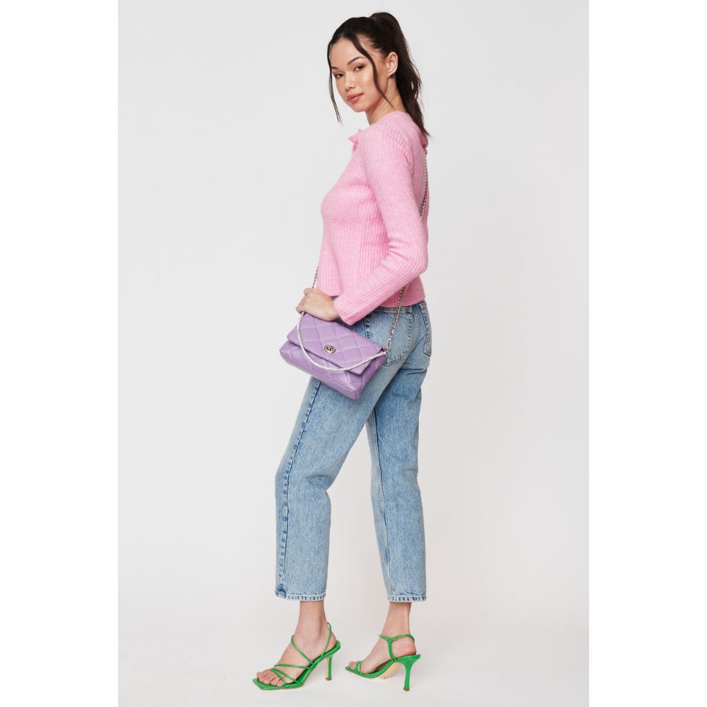Woman wearing Lavender Urban Expressions Sierra Crossbody 840611104816 View 3 | Lavender