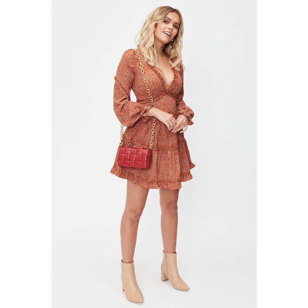 Woman wearing Merlot Urban Expressions Holden Crossbody 840611101259 View 4 | Merlot
