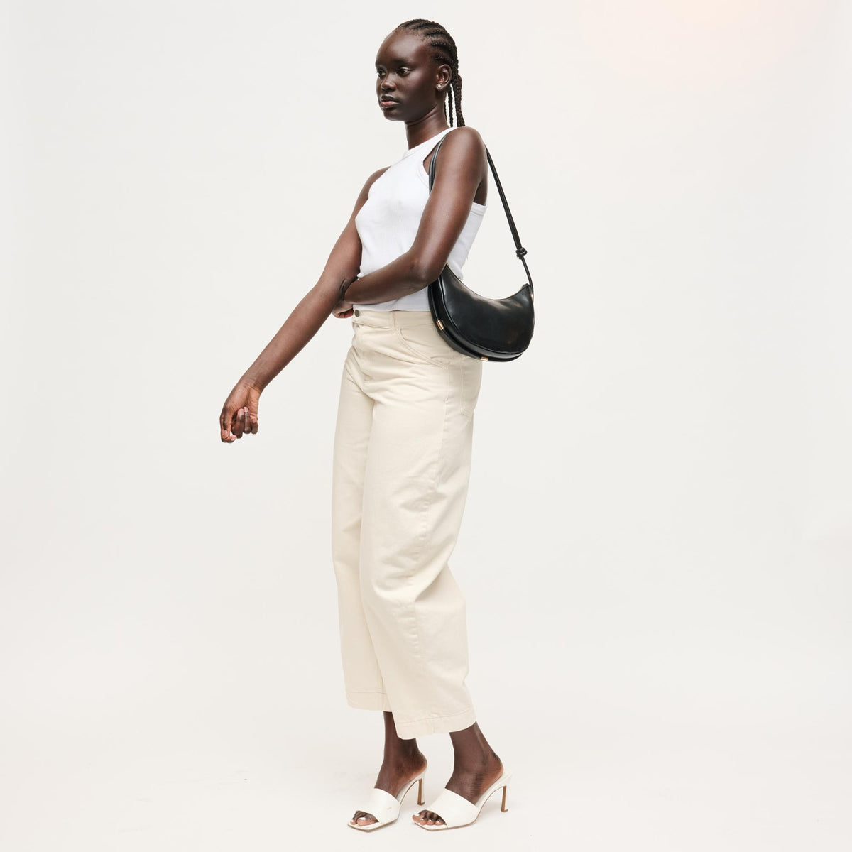 Woman wearing Black Urban Expressions Murphy Crossbody 840504208157 View 4 | Black