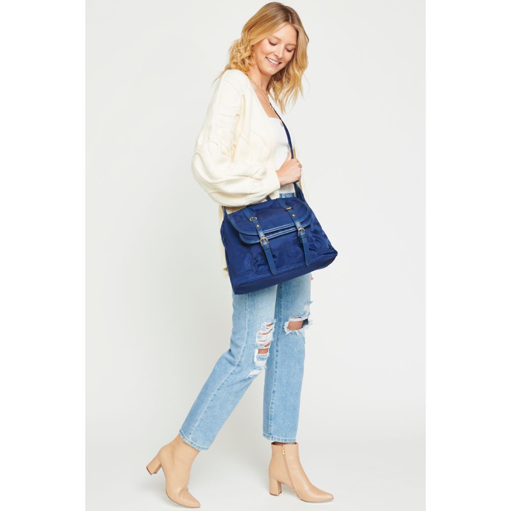 Woman wearing Midnight Blue Urban Expressions Tango Messenger NA-840611154965 View 3 | Midnight Blue