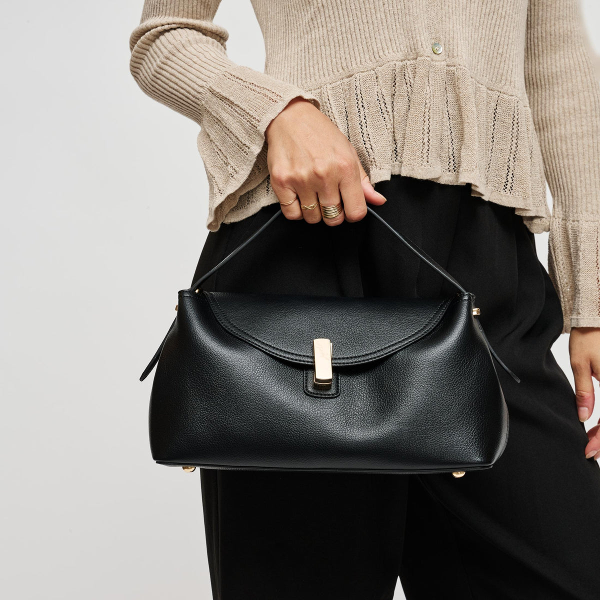 Woman wearing Black Urban Expressions Everleigh Crossbody 840504212840 View 2 | Black