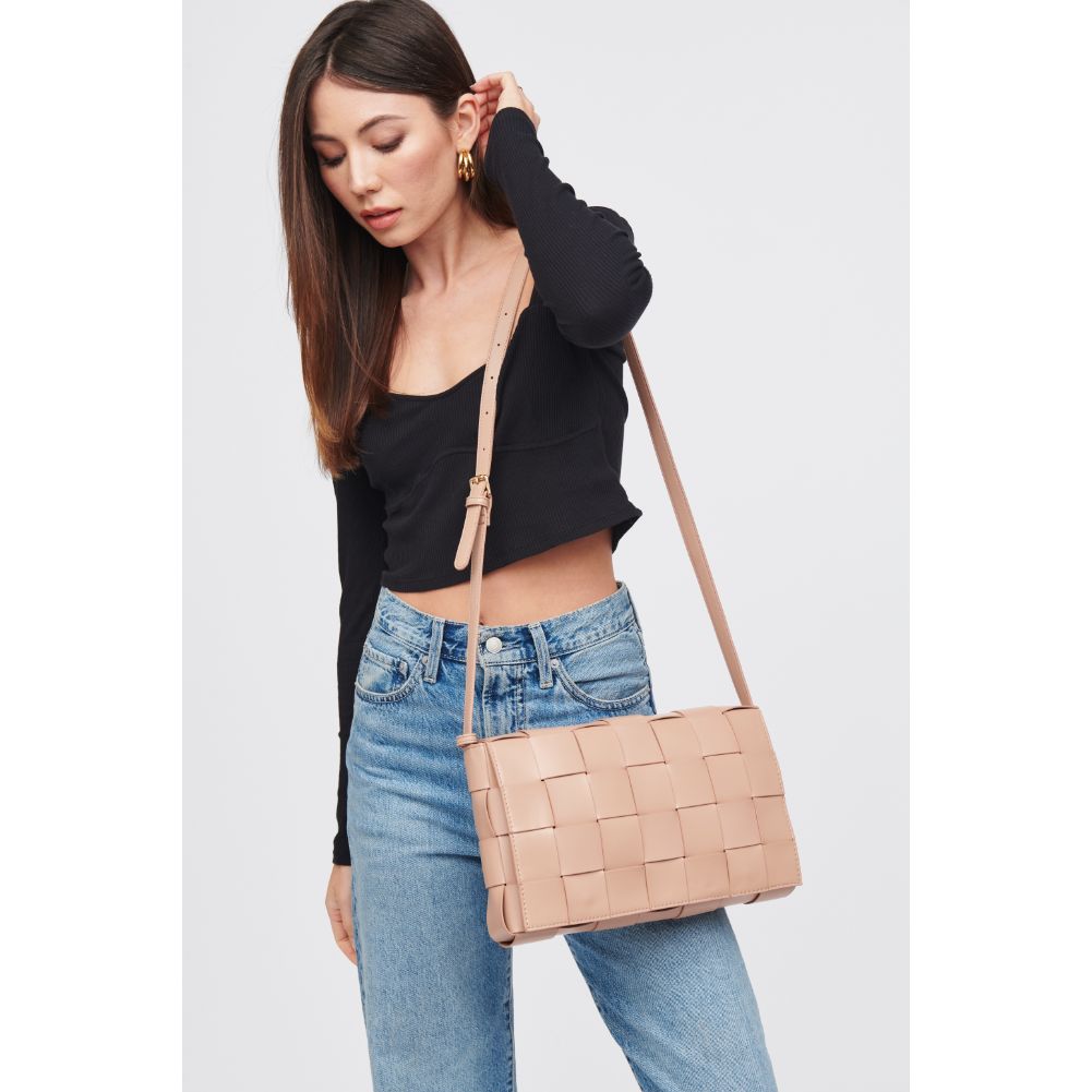 Woman wearing Natural Urban Expressions Olga - Woven Crossbody 818209019323 View 2 | Natural