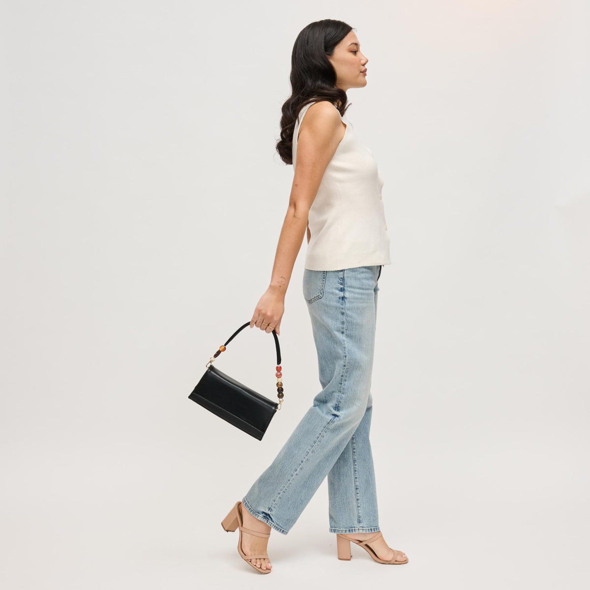 Woman wearing Black Urban Expressions Brooks Crossbody 840504206627 View 4 | Black