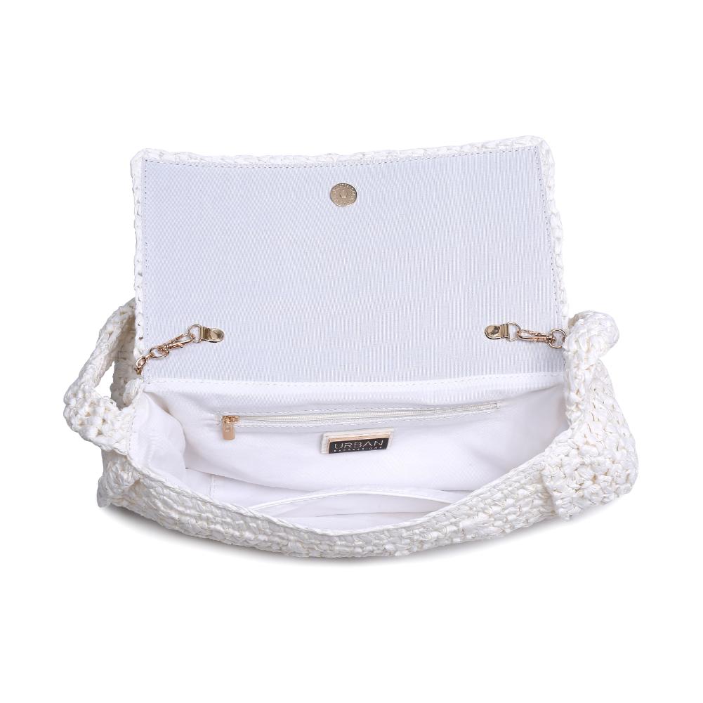 Woman wearing White Urban Expressions Anika Crossbody 840611124616 View 9 | White