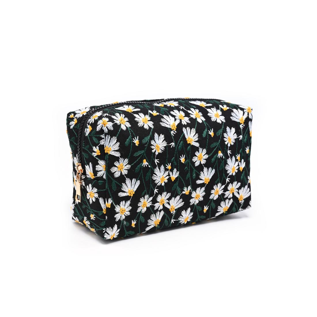 Urban Essentials Daisy Chain Cosmetic & Travel Organizer Pouch 840504217593 View 2 | Black