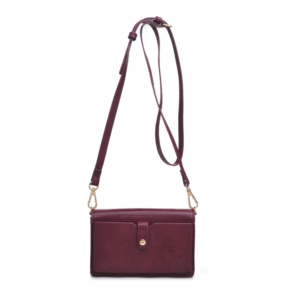 Product Image of Urban Expressions Emma Lizard Crossbody 840611173935 View 3 | Wine