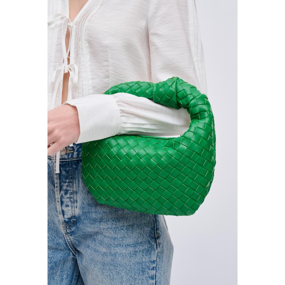 Woman wearing Green Urban Expressions Tracy - Woven Clutch 840611121912 View 1 | Green
